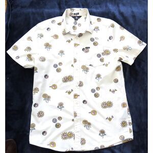 Volcom Men's / Unisex  Retro "True to This" Atomic Bloom Button Down L EUC